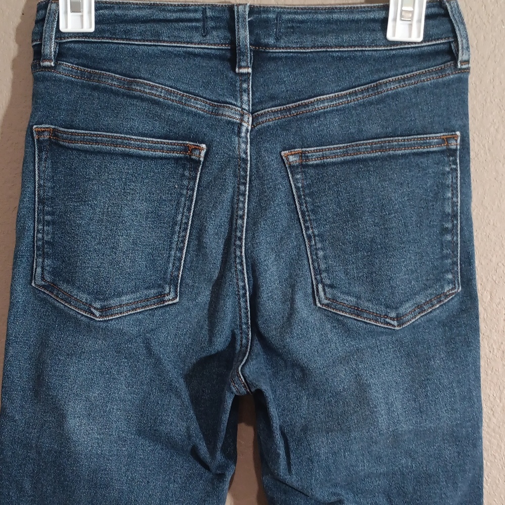 Free People Classic Blue Women's High-Rise Skinny Jeans - Picture 4 of 4